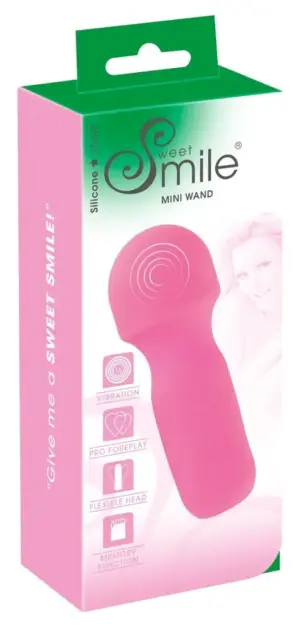 SMILE Mini Wand - Akkus, mini masszírozó vibrátor (pink) - Image 2