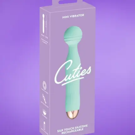 Cuties Mini Wand - Akkus, vízálló, masszírozó vibrátor (zöld)