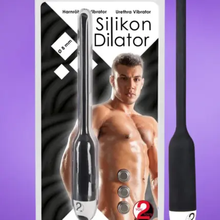 DILATOR - Szilikon húgycsővibrátor - fekete (8mm)