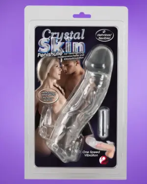 Crystal Skin - Péniszhosszabbító vibroköpeny