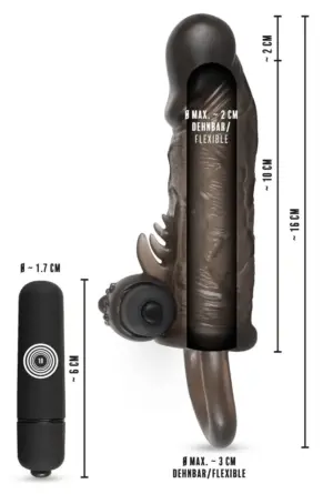 Rebel Slim - Vibrációs péniszköpeny (16cm) - Image 2