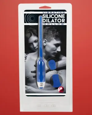 You2Toys - DILATOR - üreges szilikon húgycsővibrátor - kék (7mm)