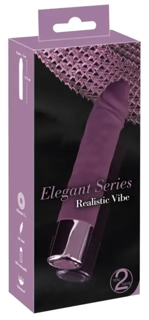 You2Toys Elegant Realistic - Akkus, vízálló vibrátor (lila) - Image 2