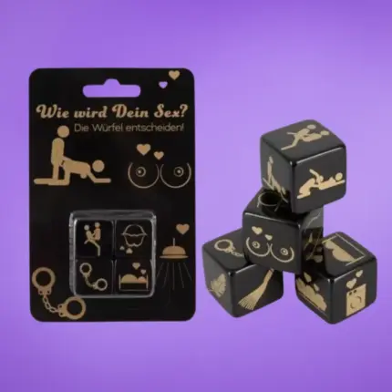 Szex dobókocka szett - fekete (4db)