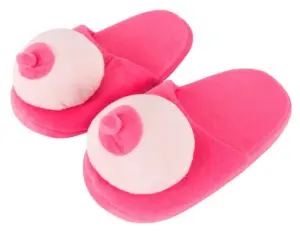 Plüss papucs rózsaszín - mellformájú - Image 2
