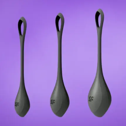 Satisfyer Yoni Power 2 - Gésagolyó szett (fekete)