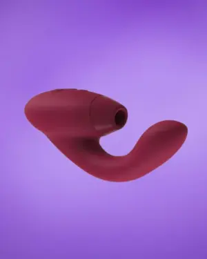 Womanizer Duo - Vízálló G-pont vibrátor és csiklóizgató egyben (bordó)