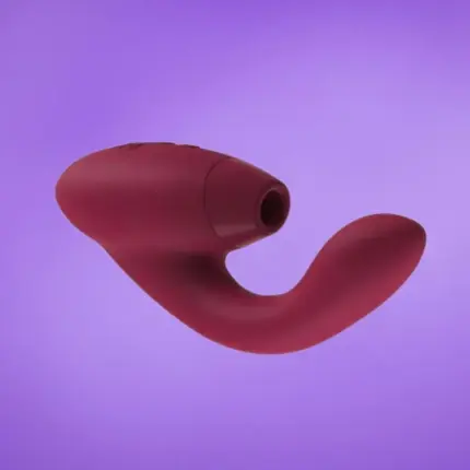 Womanizer Duo - Vízálló G-pont vibrátor és csiklóizgató egyben (bordó)