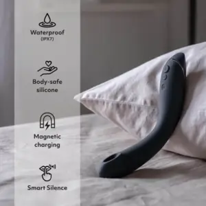 Womanizer OG - Akkus, vízálló 2in1 léghullámos G-pont vibrátor (fekete) - Image 6