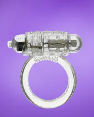 Cockring Silicone Vibrating - Rezgős péniszgyűrű (áttetsző)