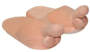 Plüss papucs natúr - péniszformájú - Image 2