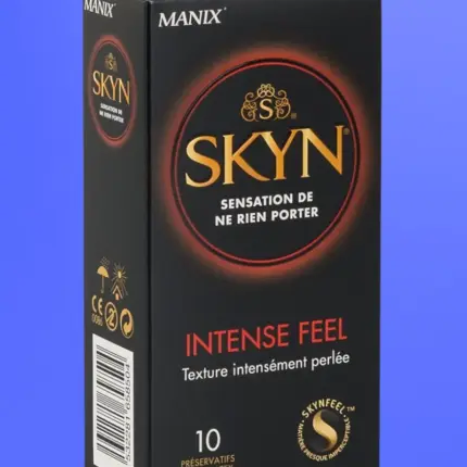 Manix SKYN Intense - Latex-mentes, gyöngyös óvszer (10db)