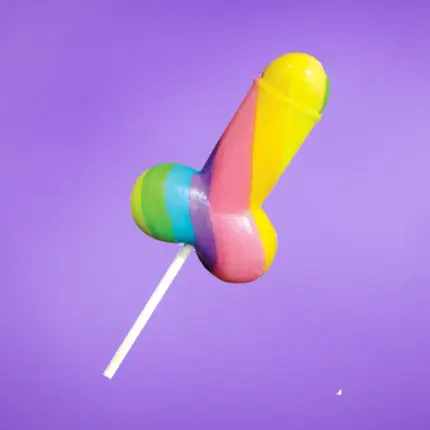Rainbow Cock Pop - Színes péniszes nyalóka (85g) - gyümölcsös