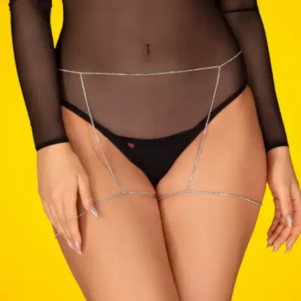 Obsessive Bijou 905 - Ékszer testhám alsó (ezüst) - S-L