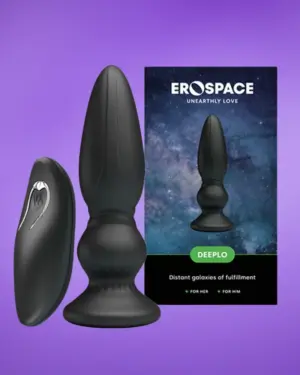 Erospace Deeplo - Akkus, távirányítós análdugó (fekete)