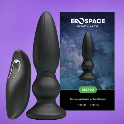 Erospace Deeplo - Akkus, távirányítós análdugó (fekete)