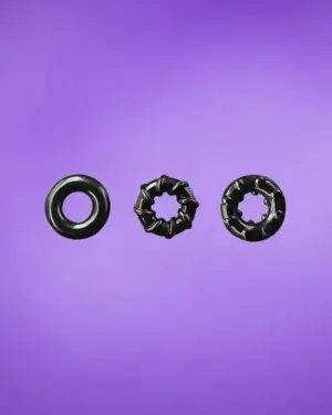 Renegade Dyno Rings - Péniszgyűrű szett (3db) - fekete