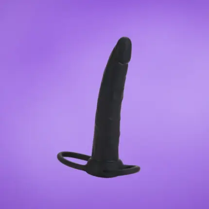 Calextics Dual Penetrator - Herepántos dildó (fekete)