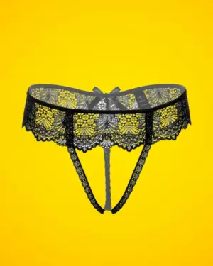 Daring Intimates 76023 - Fekete nyitott bugyi S/M