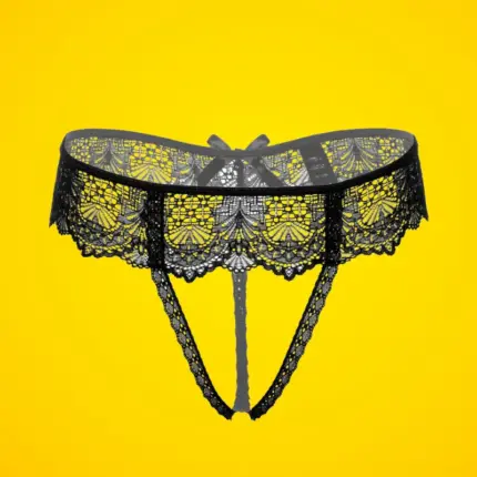 Daring Intimates 76023 - Fekete nyitott bugyi S/M