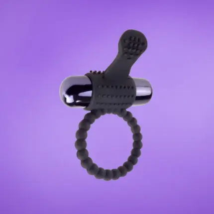 Fantasy C Ring - Vibrációs péniszgyűrű (fekete)