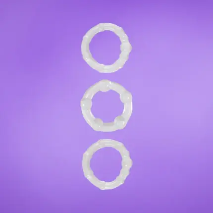 Stamina Rings - Péniszgyűrű szett (3db) - áttetsző