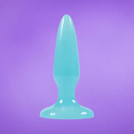 Firefly Pleasure Mini - Sötétben világító análplug (kék)