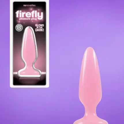 Firefly Pleasure - Világitó análdugó (pink) S