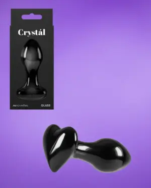 Crystal Heart - Üveg análdugó szív motívummal