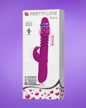 Pretty Love Ward - Akkus,nyuszis forgó vibrátor (lila)