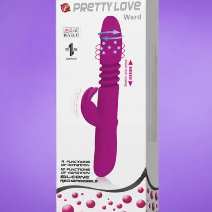Pretty Love Ward - Akkus,nyuszis forgó vibrátor (lila)