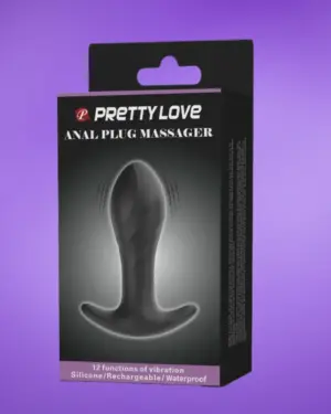 Pretty Love Anal - Akkus,vibrációs análplug (fekete)