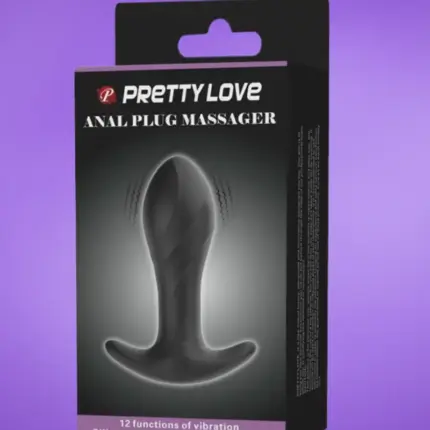 Pretty Love Anal - Akkus,vibrációs análplug (fekete)