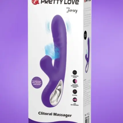 Pretty Love Jersey - Vibrátor léghullámos csiklóizgatóval (lila)