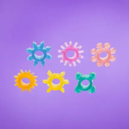 Calexotics Senso - Színes péniszgyűrű szett (6db)