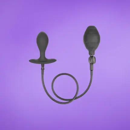 CalExotics Silicone Inflatable Plug - Felfújható análdugó (fekete)