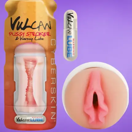 Vulcan Stroker - Élethű vagina, melegítő síkosítóval (natúr)