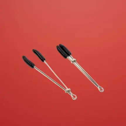 Fetish Addict - Kezdő mellbimbó csipesz (fekete/ezüst)