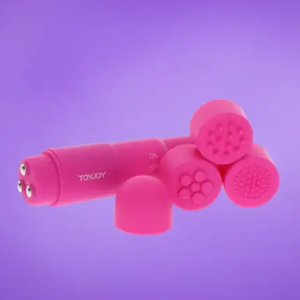 Funky Massager - Cserélhető fejes csiklóizgató (lila)
