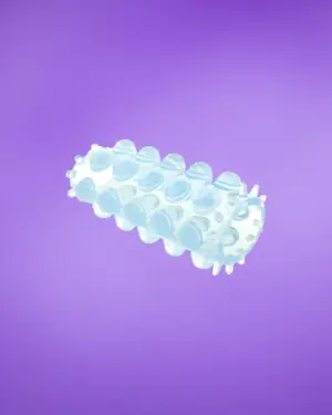 ToyJoy Power Stretchy - Bordázott péniszköpeny (kék)