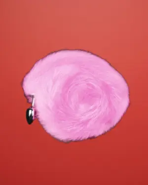 Jewellery Silver Tail - Análdugó pink rókafarokkal