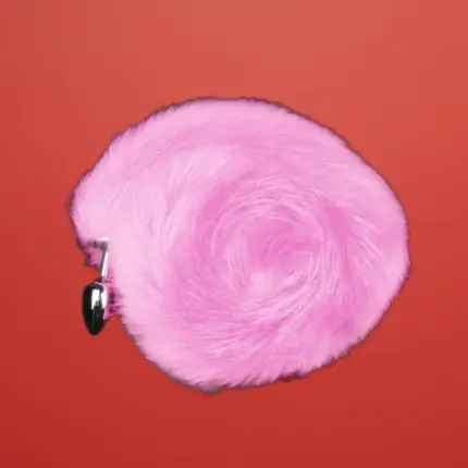 Jewellery Silver Tail - Análdugó pink rókafarokkal