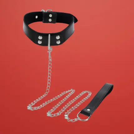 Taboom - Nyakörv pórázzal (fekete)