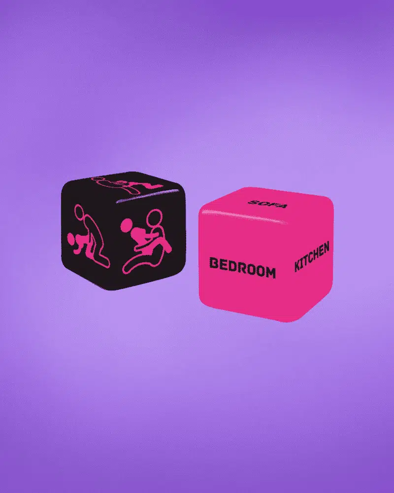 Szex dobókocka ajtóakasztóval szett (fekete-pink) - Image 2