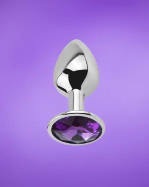 Afterdark - Análdugó gyémánt dísszel (lila) L