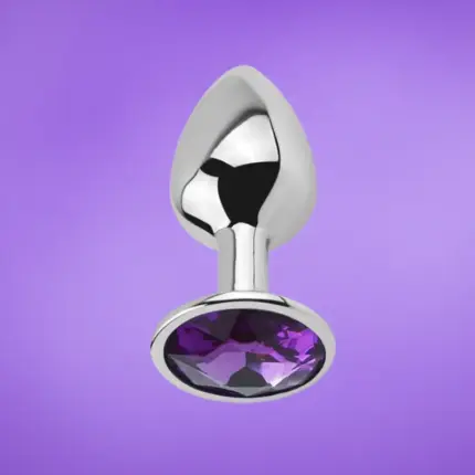Afterdark - Análdugó gyémánt dísszel (lila) L