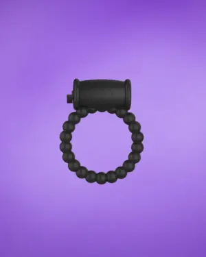 A-GUSTO - Vibrációs péniszgyűrű (fekete)