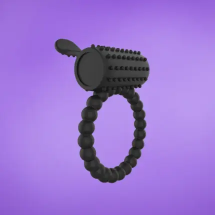 A-GUSTO - Vibrációs péniszgyűrű (fekete)