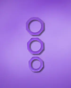 A-GUSTO - Péniszgyűrű szett 3db (lila)