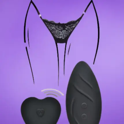 Angel Panty Vibe - Távirányítós vibrációs bugyi (fekete)